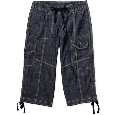 Faded Glory - Women's Cinched Capri Cargo Jeans