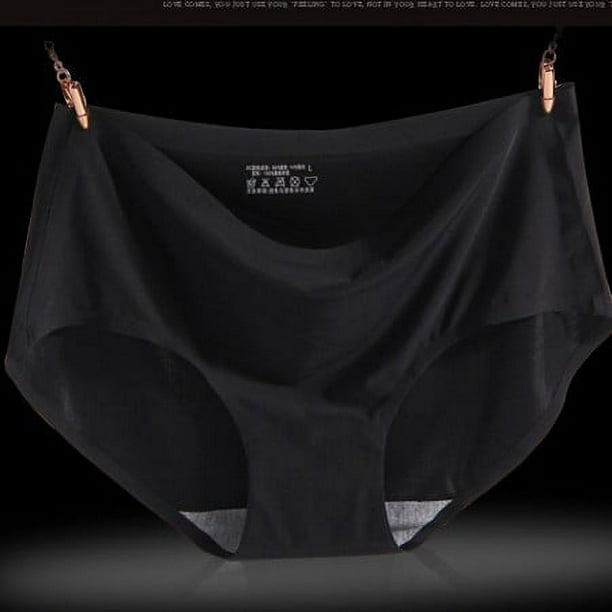 Ropa interior de seda de hielo para mujer, ropa interior sin costuras, ropa interior de una pieza, ropa interior sexy de cintura media transpirable para mujer, calzoncillos 810