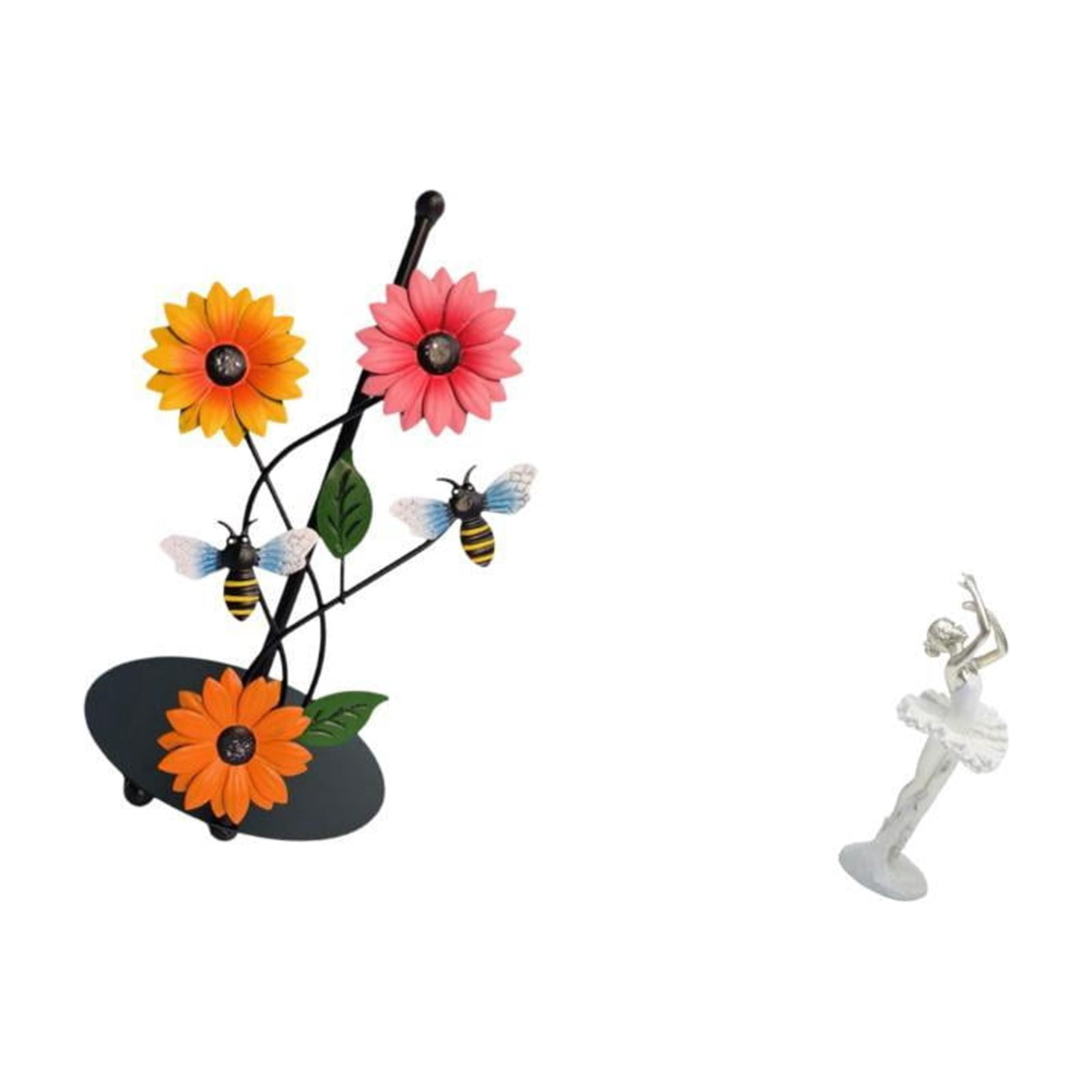 Fiocias Toilet Paper Holder Paper Towel Holder Countertop Desktop Figurine Ballet Girl Statue Iron And Resin Material Suitable for Living Room Office Bedroom