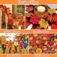 thumbnail image 3 of HWZWT Moon Boat Flakes Autumn Artificial Maple Leaf Thanksgiving Fall Plastic Leaves Wedding Party Table Decoration, 3 of 5