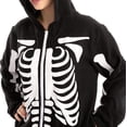 thumbnail image 4 of Joyfy Skeleton Costume for Adult Unisex Zip-Up Hooded Jumpsuit Pajama for Halloween Party Cosplay and Themed Events, 4 of 9