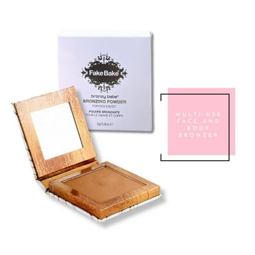 Fake Bake Bronzing Powder Compact - Bronzer with Light Shimmer for Color and Contouring