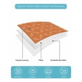 thumbnail image 5 of Orange Morocco Twin XL Size Down Alternative Comforter,Lightweight Comforter Quilt Bedding Set with Pillow Shams Geometric Leaf Diamond Lattice Abstract All Seasons Bed Comforter Duvet Insert 68"x98", 5 of 7