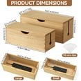 thumbnail image 3 of Cable Management Box Wooden Cord Organizer Hide Power Strip Desk Wires Protector for Home Office TV Computer, 3 of 15