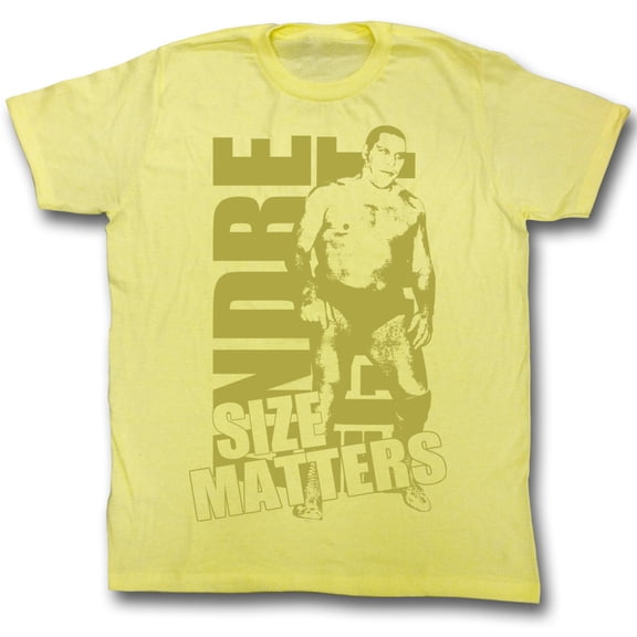 Andre The Giant - Size Gold - Short Sleeve - Heather - Adult - T-Shirt