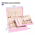 thumbnail image 5 of Joyero De Cuero Doble Con Cerradura Roa, 5 of 5