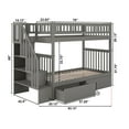 thumbnail image 4 of AFI Woodland Staircase Bunk Bed Twin over Twin with 2 Bed Drawers, Grey, 4 of 5