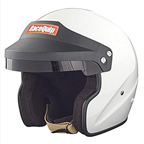 Racequip 253116 Gloss White X Large Of15 Open Face Helmet Snell Sa 2015 Rated