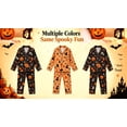 thumbnail image 5 of WhouRiu Girls Halloween Graphic Pajamas Flat Collar Long Sleeve Button Up Shirts And Pants Pajama Set 2 Piece Kids Cozy Cute Sleepwear,15-16 Years, 5 of 8