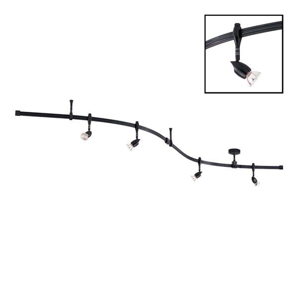 Nora Lighting NRS218104 4 Light Curved Rail Track Lighting Kit