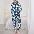 thumbnail image 6 of Goofa Shark Printed Women’s 2 Piece Pajama Set Super,Pajamas Women's Long Sleeve Sleepwear Soft Button Down Loungewear Pjs Lounge Set Nightwear-, 6 of 9