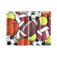 thumbnail image 3 of MKHERT Balls Sport Game Window Curtain Kitchen Curtain 26x39 inch,Two Piece, 3 of 3