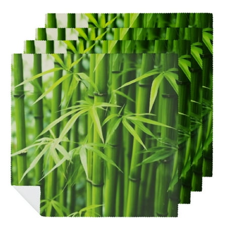 

Facannap Bamboo Plant Cloth Napkins Polyester Party Dinner Decoration Washable Napkins for Farmhouse Dining Table Decor 2 PCS