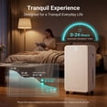 thumbnail image 4 of Reelexia Portable Dehumidifier for Basement Bedroom, 25 Pints Up to 1500 Sq.ft, Auto-Defrost, White, 4 of 7