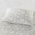 thumbnail image 4 of Woolrich Flannel Cotton Sheet Set, King, Grey Moose, 4 of 6