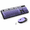 Black Purple, variant on Sweet Black Pink 104-Key Full-Size Wireless and Mouse Retro Typewriter Set