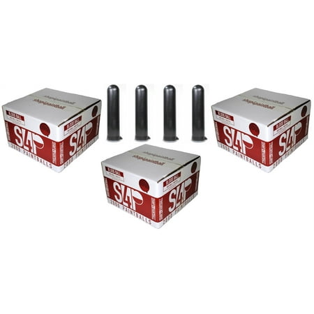 Free Paintballs - 3 CASES (6,000 Paintballs) + 4 PODS - S4P - BLOOD BALL - .68 Cal. Paintballs - Red/Red