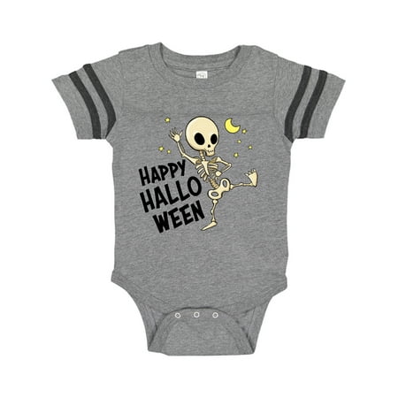 

Inktastic Happy Halloween with Dancing Skeleton Gift Baby Boy or Baby Girl Bodysuit