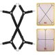 thumbnail image 1 of adjuntos Pour Draps De Style Crois (2 Pices Noires), Longue Sangle De Drap Rglable, Adapte Aux Pinces Draps Rsistantes, Aux Draps-housses Et Aux, 1 of 5