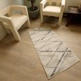 thumbnail image 2 of Rug Branch Contemporary Abstract  Beige Grey Indoor Runner Rug - 2x10, 2 of 7