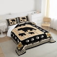 thumbnail image 3 of Feelyou Farmhouse Bear Print Queen Comforter Set, Woodland Animal Bedding Sets, Teens Boys Girls Kids Bedding Comforter Set, Lightweight Room Decor, 3 Pieces, 3 of 8