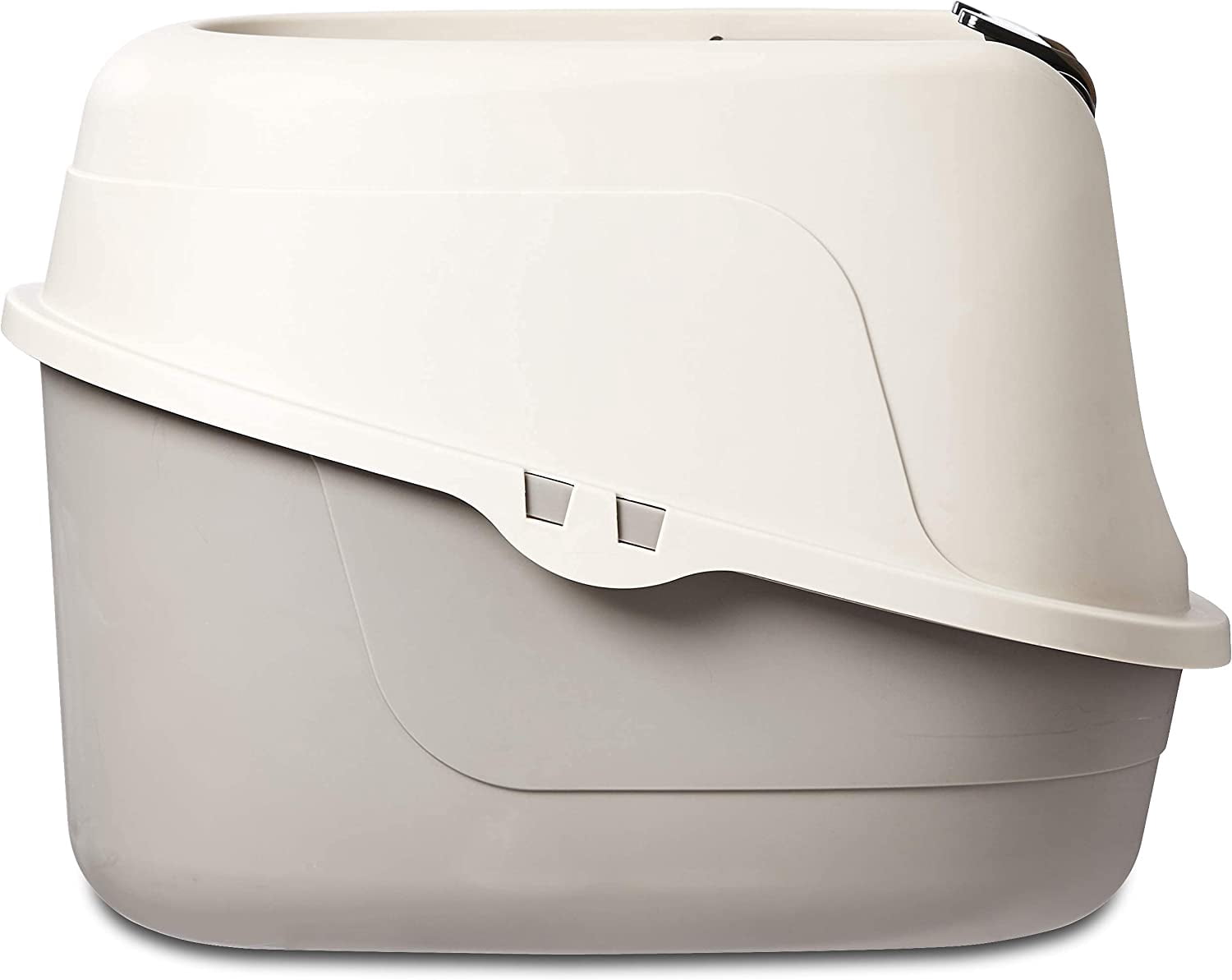 Hooded Enclosed Cat Litter Box with Odor Control, Swinging Door, and No-Mess Design, Standard, 21" x 16" x 15", Multicolor