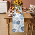 thumbnail image 2 of Blue Grey Coastal Table Runner 90 Inches, Nautical Shell Starfish Coral Summer Beach Bed Runner Dresser Scarves Tabletop for Indoor Outdoor Parties/Ceremony/Banquet, 13" x 90", 2 of 9