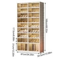 thumbnail image 2 of Folding Shoe Cabinet | 4- Rows 9 Tiers Shoe Shelf Cabinet With Doors | 36 Pairs, Freestanding Collapsibles Storage Organizer For Closet, Bedroom, Entryway, Steel Frame, 2 of 7