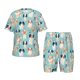 thumbnail image 1 of Fotbe Colorful Dog Pijama Estampada de 2 Piezas para Niños – Ropa de Dormir de Manga Corta Cómoda para Niños y Niñas, Camiseta y Shorts de Algodón-3X-Large, 1 of 6