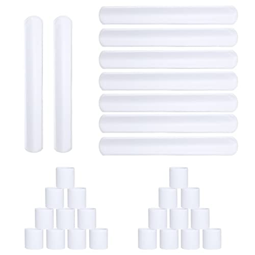 Brazaletes Happy Hapi DIY de plástico PVC blanco, 42 paquetes