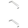 thumbnail image 4 of Moyic Solución de almacenamiento en estante para copas de vino de acero inoxidable de fácil acceso Soporte para copas de vino de acero de un solo piso 35CM 2Conjunto, 4 of 6