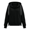 thumbnail image 7 of Cmfcve Women's Casual Half Zip Hoodies Long Sleeve Solid Color Pullover Hooded Sweatshirts with Pockets, 7 of 7
