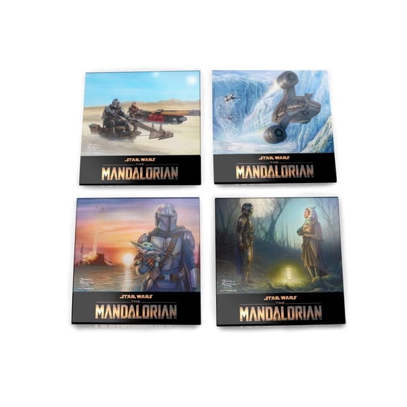 Star Wars (The Mandalorian - Collection 3) StarFire Printsâ„¢ Glass Coaster Set of Four SPCSTR1267
