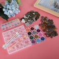 thumbnail image 3 of Molde de joyería, bandeja de base colgante de metal, polvo de brillo, molde de silicona, conjunto de herramientas para hacer colgantes de joyería Ecomeon no, 3 of 6