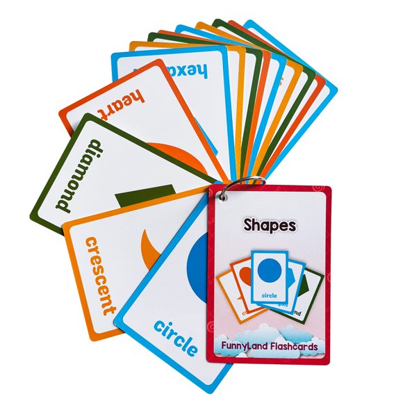 Lilias Shapes Tarjetas Flash Juguetes De Aprendizaje para Niños Pequeños Juguetes De Aprendizaje Preescolar Suministros De Educación En El Hogar Suministros De Aprendizaje para Jardín De Infantes 4.3