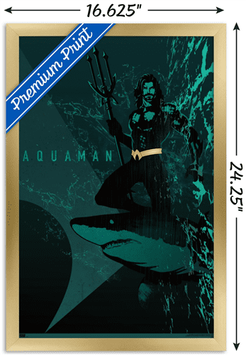 DC Comics: Dark Artistic - Aquaman Wall Poster, 14.725" x 22.375" Framed