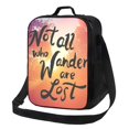 thumbnail image 1 of Balery Not All Who Wander Are Lost Caja de Almuerzo y Bolsa de Almuerzo para Hombres y Mujeres, Bolsa de Almuerzo Reutilizable con Gran Capacidad, Bolsa de Almuerzo Aislada, 1 of 7