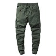 thumbnail image 3 of Lorytime Mens Cargo Pants with Multi Pockets Cotton Drawstring Elastic Waist Joggers Long Athletic Pants Outwear, 3 of 9