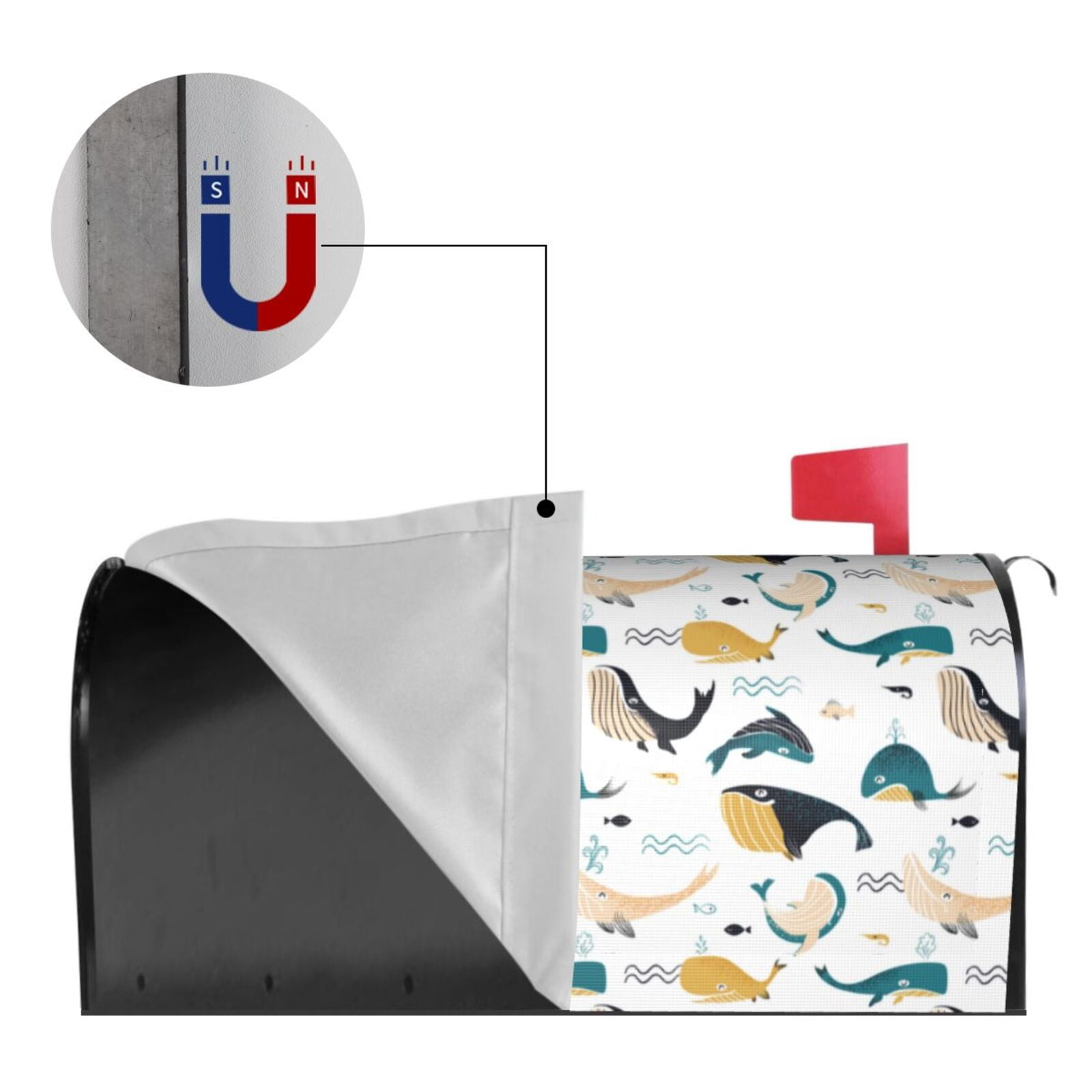 Kdxio Magnetic Mailbox Cover 21x18 in Mailbox Cover Outdoor Decoration Holiday Mailbox Covers for Home Garden Yard-21x18 in