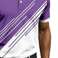 thumbnail image 5 of Men's Golf Polo Shirt, Moisture-Wicking Quick Dry, Short Sleeve Printed Purple, 5 of 5
