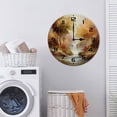 thumbnail image 7 of ZXCXRQFa Autumn Waterfalls Clock Home Decor Round Wood 10 Inch Wall Clocks Non Ticking Silent Clock Art for Living Room Kitchen Bedroom Decorative, 7 of 7
