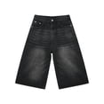 thumbnail image 5 of Aoiroe Capri Jeans for Women High Waisted Wide Leg Trendy Strechy Loose Straight Cropped Denim Jeans Pants with Pockets Black L, 5 of 5