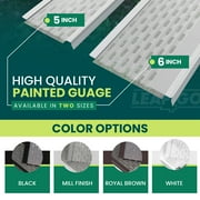 5 Waterlock DIY Micromesh Fits 5 inch K-Style and Box Gutters, Leaf Protection, Stainless Steel Mesh, White Aluminum Gutter Guard, Contractor Grade, 100 Feet
