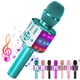 thumbnail image 3 of Ankuka Micrófono de karaoke para niños, micrófono de karaoke Bluetooth con luces LED, micrófono inalámbrico portátil 4 en 1, juguetes de Navidad, regalo de cumpleaños, fiesta en casa, juguetes para ni, 3 of 4