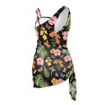 thumbnail image 5 of POLERO Girls' One-Piece Swimsuit with Mesh Cover Skirt - Watercolor Tropical Floral & Butterfly Print - Quick Dry Bathing Suit for Beach Vacation, 7-18 Years, 5 of 10