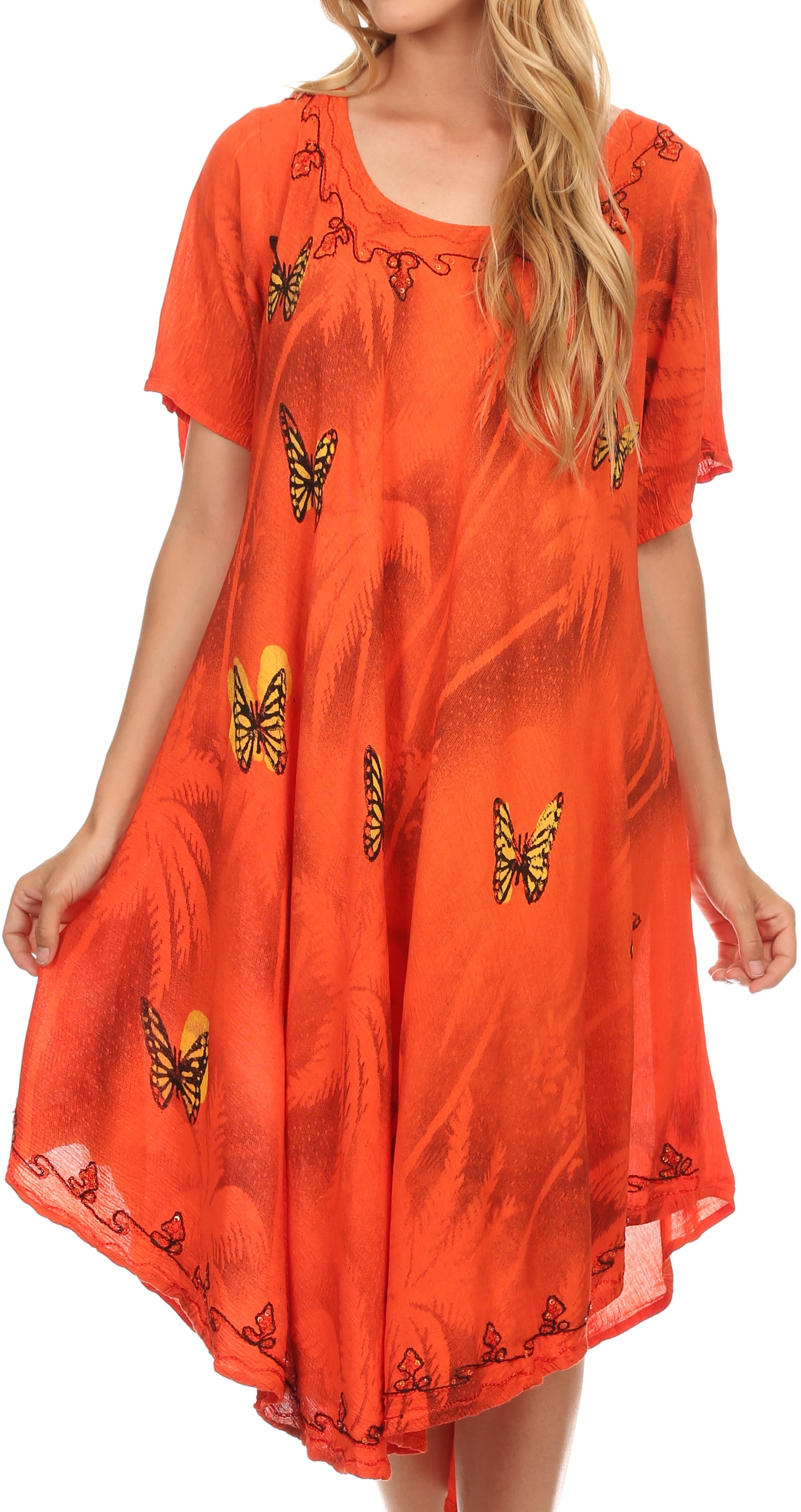 bcbg sequin trimmed caftan