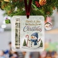 thumbnail image 3 of Snowman Christmas Cash Holder Ornament, Acrylic Square Cash Holder Ornament, Here’s A Few Bucks for Christmas Hanging Tree Decoration for Holiday Gift Giving, 3 of 4