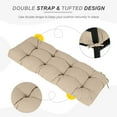 thumbnail image 6 of Aoodor Tufted Outdoor Bench Cushion 42" x 19.3" x 5.1", Water-Resistant & Fade-Resistant Polyester Patio Cushion - Khaki, 6 of 8