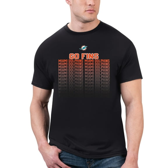 Men's Starter Black Miami Dolphins Slogan T-Shirt