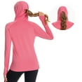 thumbnail image 4 of BASSDASH Women’s UPF 50+ Sun Protection Hoodie with Face Mask Neck Gaiter Breathable Long Sleeve Shirt for Hiking Fishing, 4 of 10